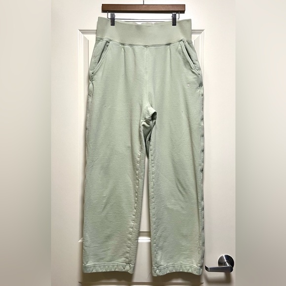 Lot of 2 Everlane The Track High Waist Pants 100% Cotton Blue & Light Green XL - Picture 5 of 12